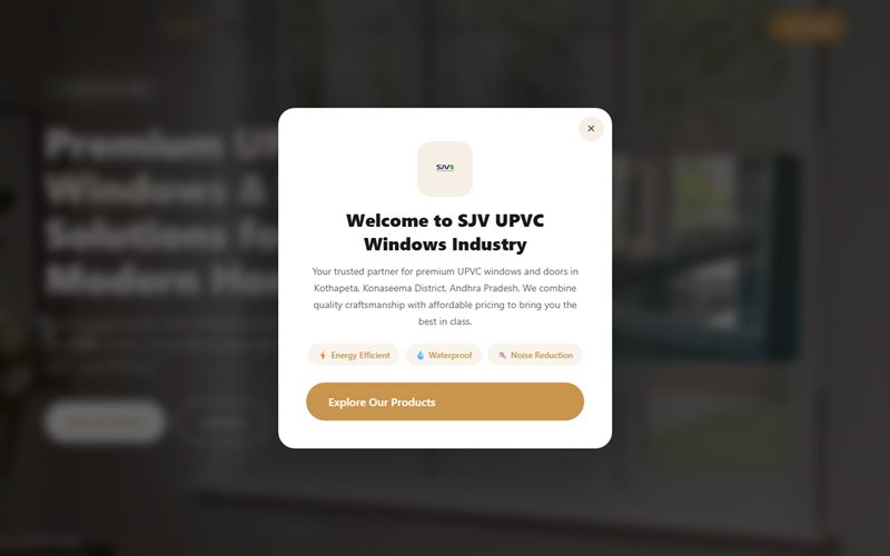 SJV UPVC Doors and Windows live website preview